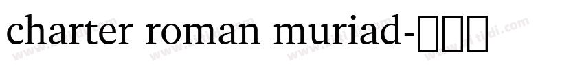 charter roman muriad字体转换